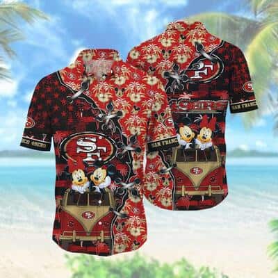 Cool Disney Mickey Mouse NFL San Francisco 49ers Hawaiian Shirt Cool Disney Mickey Mouse NFL San Francisco 49ers Hawaiian Shirt