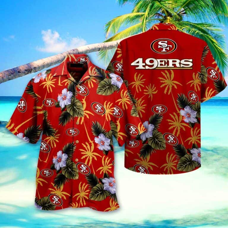 NFL San Francisco 49ers Hawaiian Shirt Beach Gift For Dad NFL San Francisco 49ers Hawaiian Shirt Beach Gift For Dad