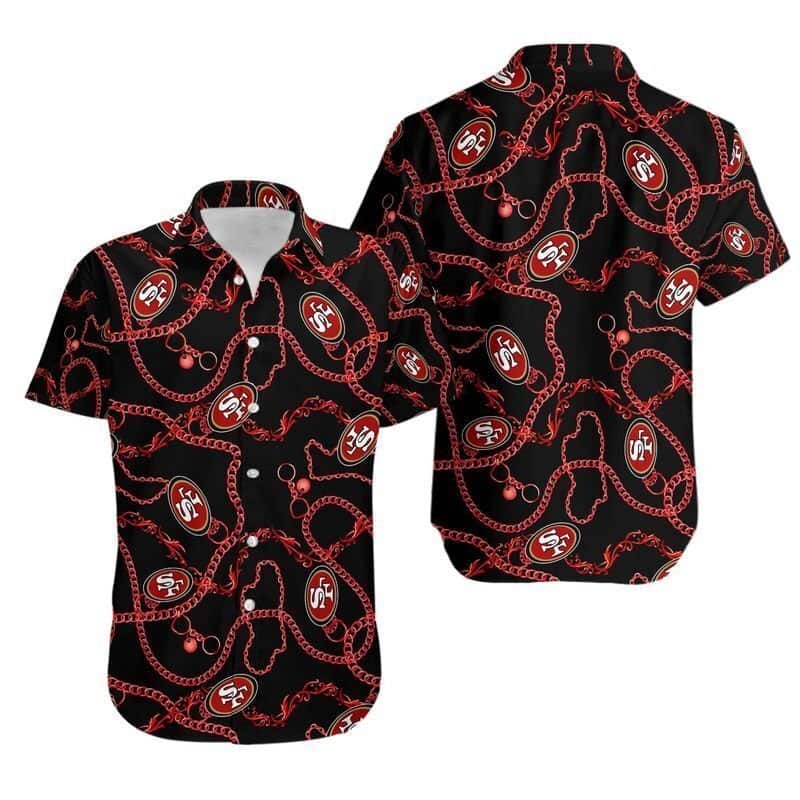 NFL San Francisco 49ers Hawaiian Shirt Football Gift For Dad From Son NFL San Francisco 49ers Hawaiian Shirt Football Gift For Dad From Son