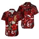 NFL San Francisco 49ers Hawaiian Shirt Skull And Hibiscus Flower NFL San Francisco 49ers Hawaiian Shirt Skull And Hibiscus Flower