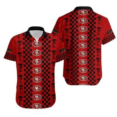 San Francisco 49ers Hawaiian Shirt Coconut Trees Gift For NFL Fans San Francisco 49ers Hawaiian Shirt Coconut Trees Gift For NFL Fans