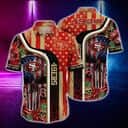 NFL San Francisco 49ers Hawaiian Shirt Skull US Flag NFL San Francisco 49ers Hawaiian Shirt Skull US Flag