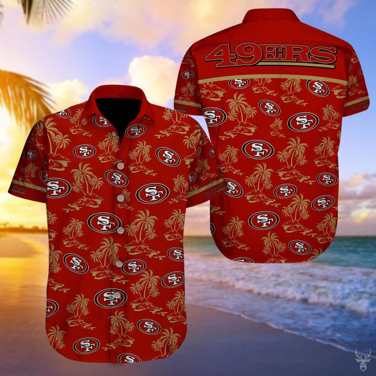 San Francisco 49ers Hawaiian Shirt Island Pattern Summer Beach Gift