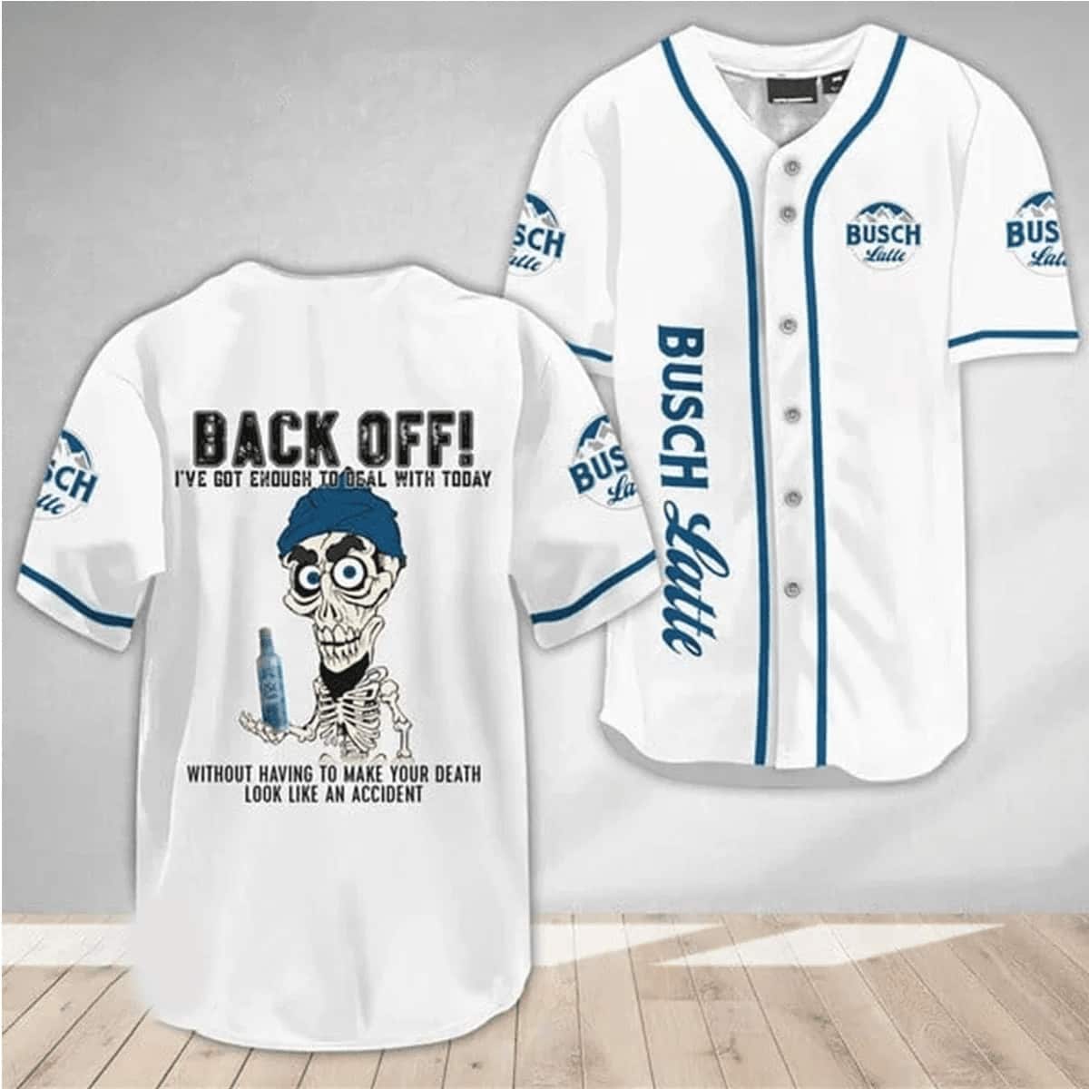 Achmed Back Off With Busch Latte Baseball Jersey Beer Lovers Gift Achmed Back Off With Busch Latte Baseball Jersey Beer Lovers Gift