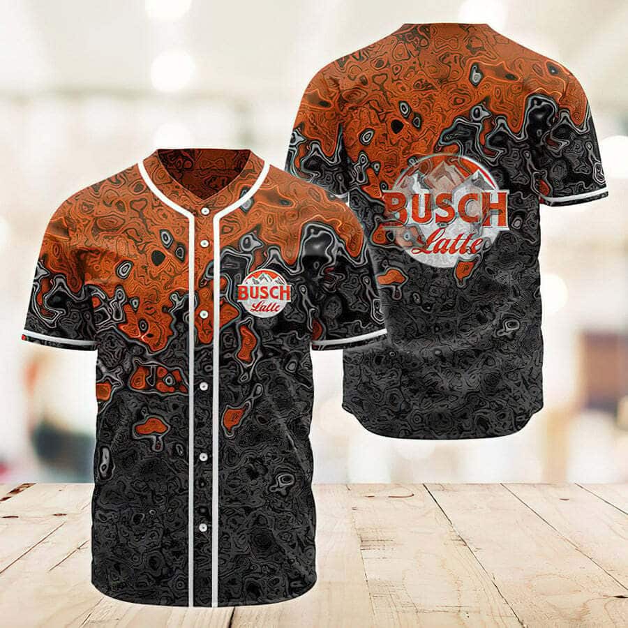 Busch Latte Baseball Jersey Abstract Holographic Beer Lovers Gift Busch Latte Baseball Jersey Abstract Holographic Beer Lovers Gift