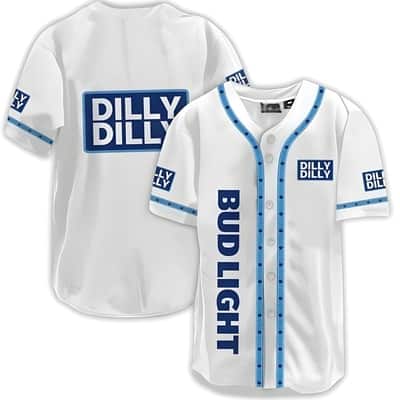 White Dilly Dilly Bud Light Baseball Jersey Beer Lovers Gift White Dilly Dilly Bud Light Baseball Jersey Beer Lovers Gift