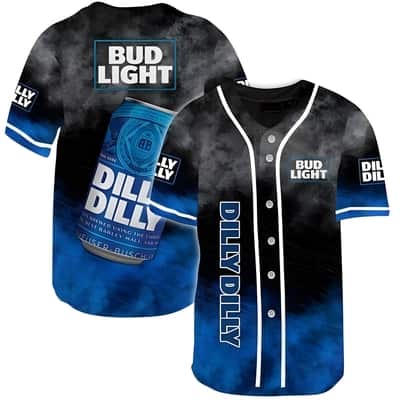 Dilly Dilly Bud Light Baseball Jersey Smoke Pattern Dilly Dilly Bud Light Baseball Jersey Smoke Pattern