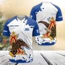 Bud Light Beer Baseball Jersey Anheuser Eagle Logo Bud Light Beer Baseball Jersey Anheuser Eagle Logo