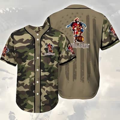 Captain Morgan Baseball Jersey Camouflage Pattern Gift For Rum Lovers Captain Morgan Baseball Jersey Camouflage Pattern Gift For Rum Lovers