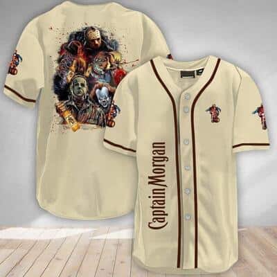 Halloween Horror Characters Captain Morgan Baseball Jersey