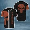 Captain Morgan Baseball Jersey Red Ghost Skull Gift For Dad Captain Morgan Baseball Jersey Red Ghost Skull Gift For Dad