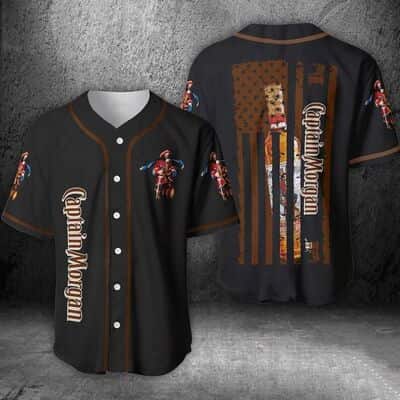 US Flag Captain Morgan Baseball Jersey Sports Gift For Him