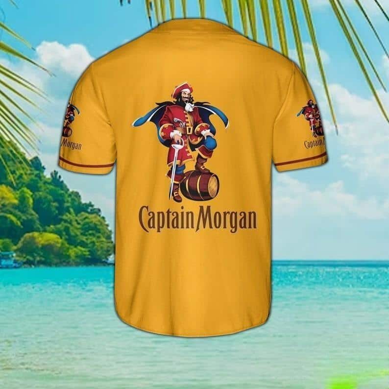 Captain Morgan Yellow Baseball Jersey Gift For Him Captain Morgan Yellow Baseball Jersey Gift For Him
