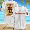 White Captain Morgan Rum Baseball Jersey Gift For Best Friend White Captain Morgan Rum Baseball Jersey Gift For Best Friend