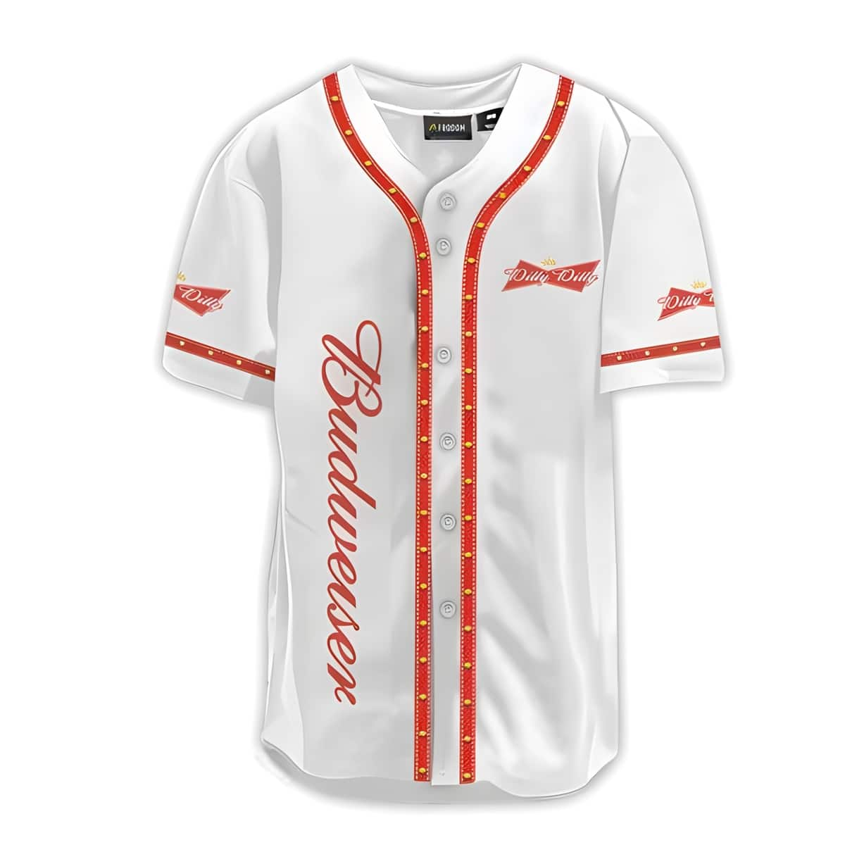 White Dilly Dilly Budweiser Baseball Jersey Gift For Him