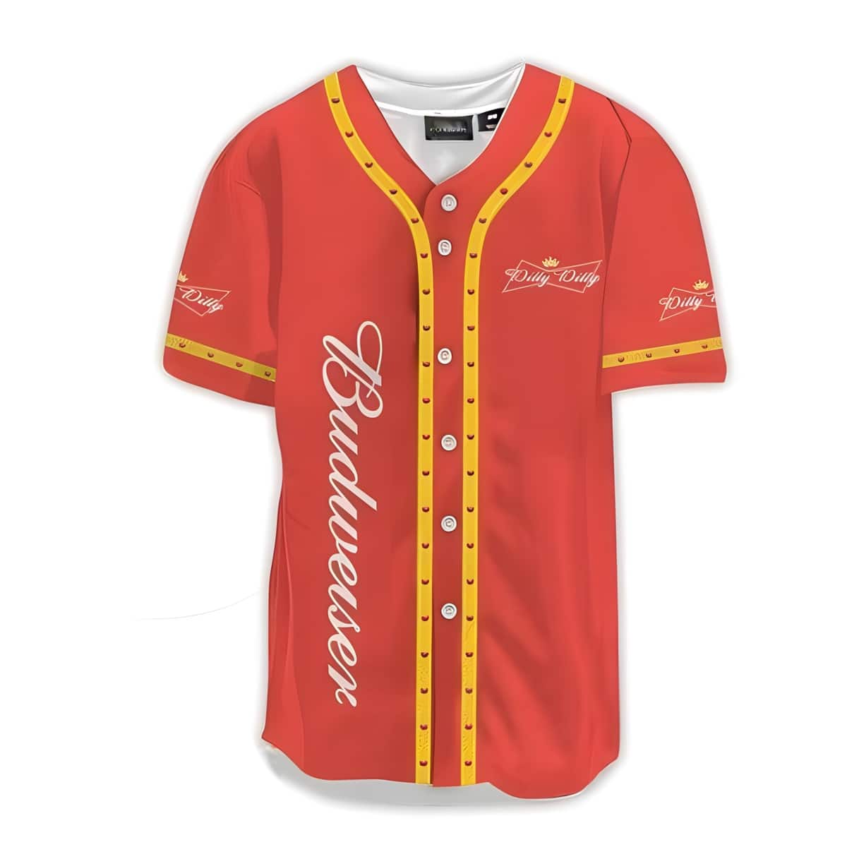 White Dilly Dilly Budweiser Baseball Jersey Sports Gift For Him White Dilly Dilly Budweiser Baseball Jersey Sports Gift For Him
