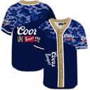 Coors Banquet Beer Baseball Jersey Camouflage Pattern Coors Banquet Beer Baseball Jersey Camouflage Pattern