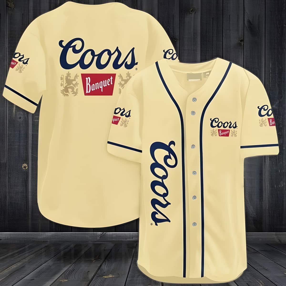 Beige Coors Banquet Baseball Jersey Gift For Beer Lovers