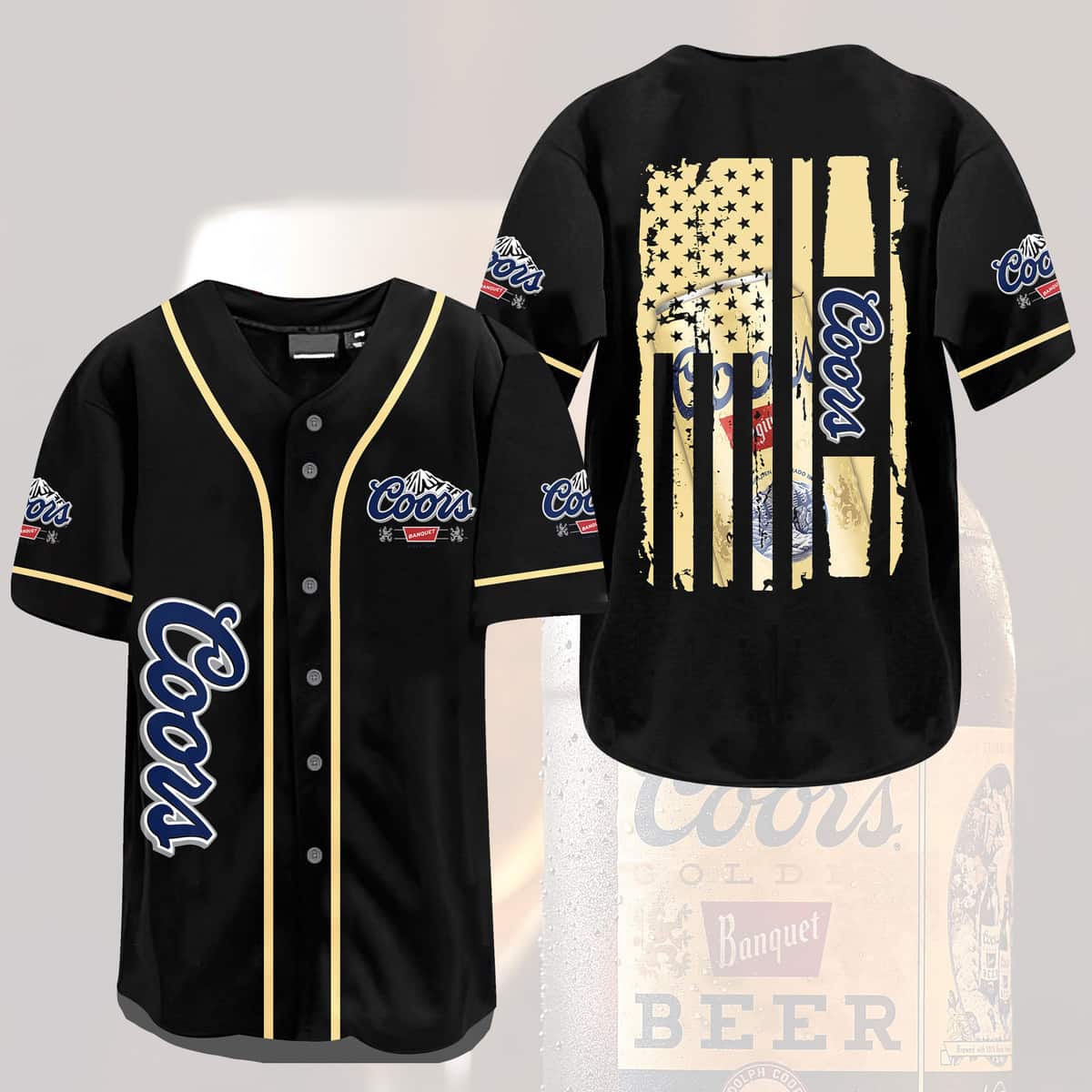Flag Coors Banquet Baseball Jersey Beer Lovers Gift Flag Coors Banquet Baseball Jersey Beer Lovers Gift