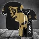 Brown Skull Guinness Beer Baseball Jersey Baseball Fans Gift Brown Skull Guinness Beer Baseball Jersey Baseball Fans Gift