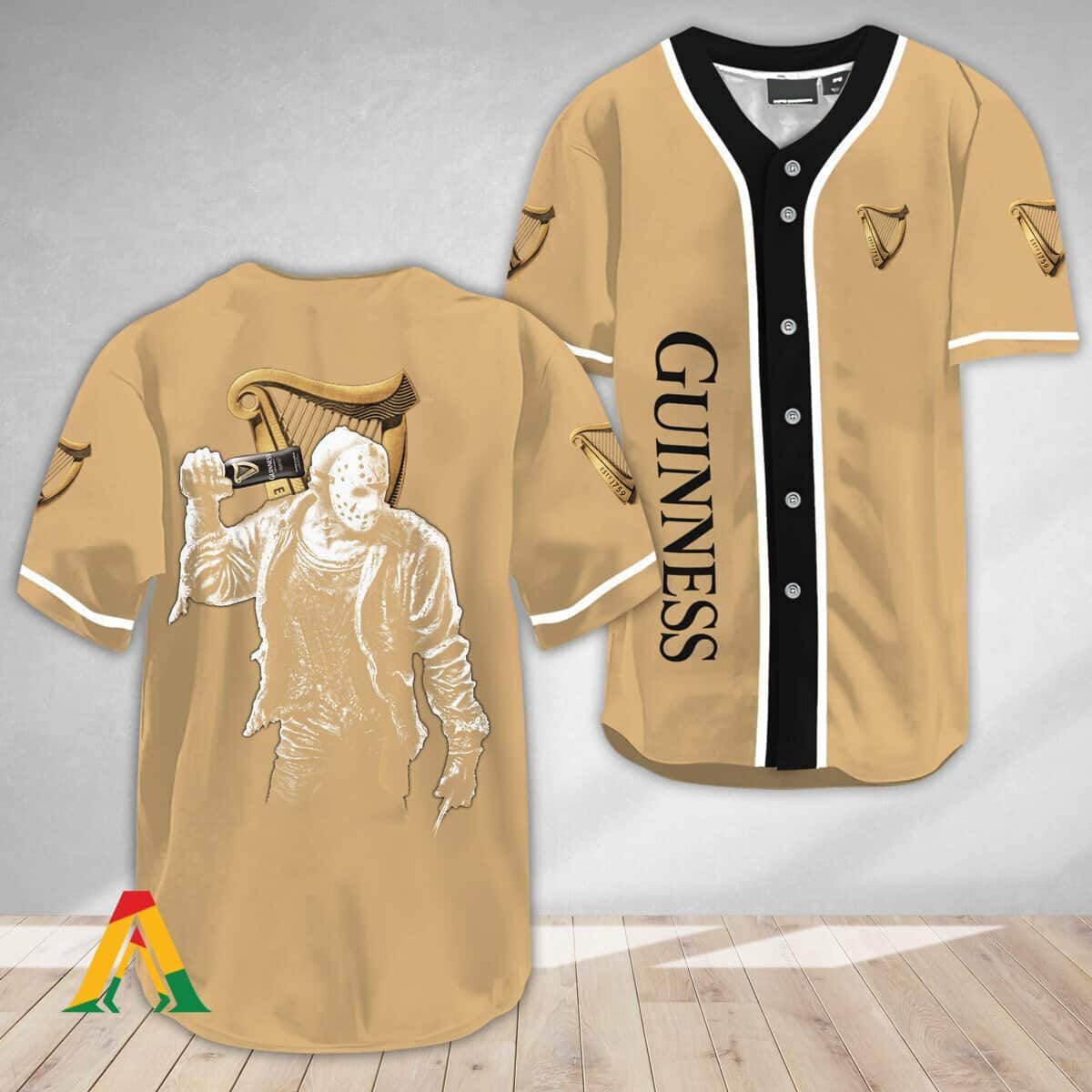 Jason Voorhees Guinness Baseball Jersey Beer Lovers Gift Jason Voorhees Guinness Baseball Jersey Beer Lovers Gift