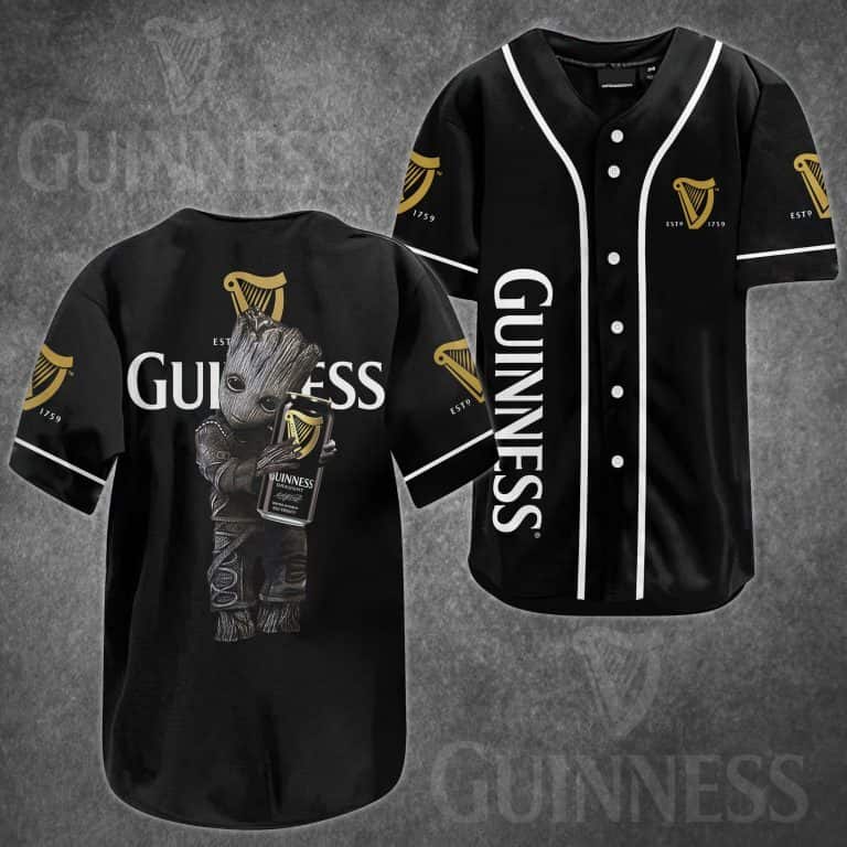 Groot Loves Guinness Baseball Jersey Beer Lovers Gift Groot Loves Guinness Baseball Jersey Beer Lovers Gift
