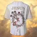 Jesus Baseball Jersey Faith Over Fear Gift For Christian Friend