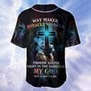 Jesus Baseball Jersey Way Maker Miracle Worker Promise Keeper Light In The Darkness Jesus Baseball Jersey Way Maker Miracle Worker Promise Keeper Light In The Darkness