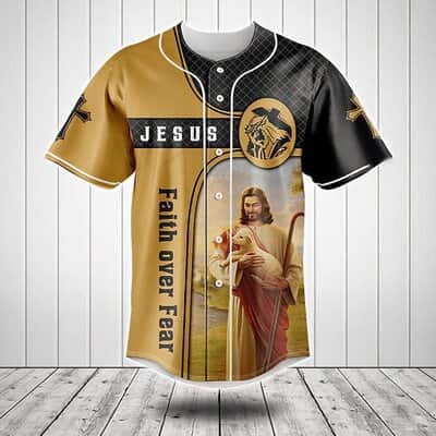 Jesus Baseball Jersey Faith Over Fear All Over Print Jesus Baseball Jersey Faith Over Fear All Over Print