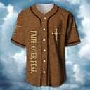 Jesus And Lion Baseball Jersey Faith Over Fear Jesus And Lion Baseball Jersey Faith Over Fear