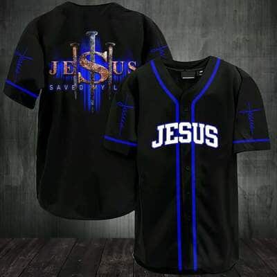 Jesus Saved My Life Baseball Jersey