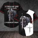 Jesus Baseball Jersey A Warrior Of Christ A Child Of God A Man Of Faith
