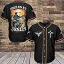 Black Fueled By Jesus Baseball Jersey Black Fueled By Jesus Baseball Jersey