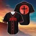 Black Jesus Baseball Jersey Christian Cross In A Red Moon Black Jesus Baseball Jersey Christian Cross In A Red Moon