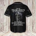 I'm On Team Jesus Baseball Jersey I'm A Christian