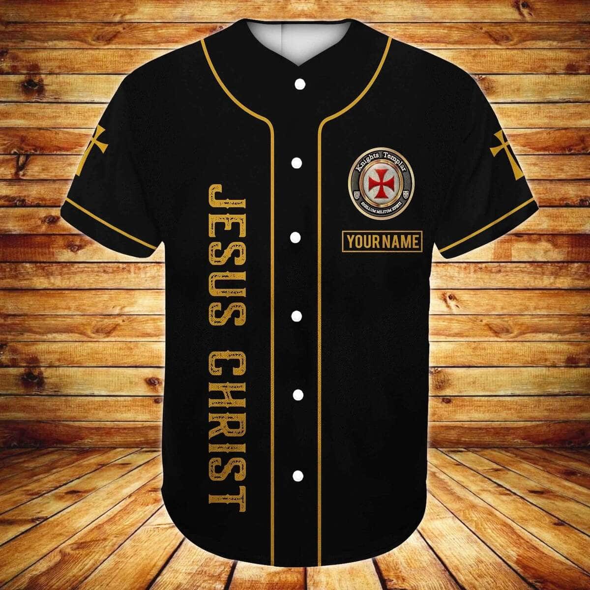 Personalized Jesus Christ Baseball Jersey Cross Lion My God's Not Dead Custom Name