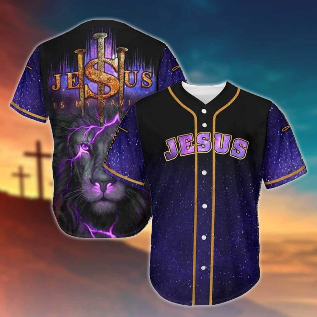 Jesus Baseball Jersey Lion All Over Print Jesus Baseball Jersey Lion All Over Print