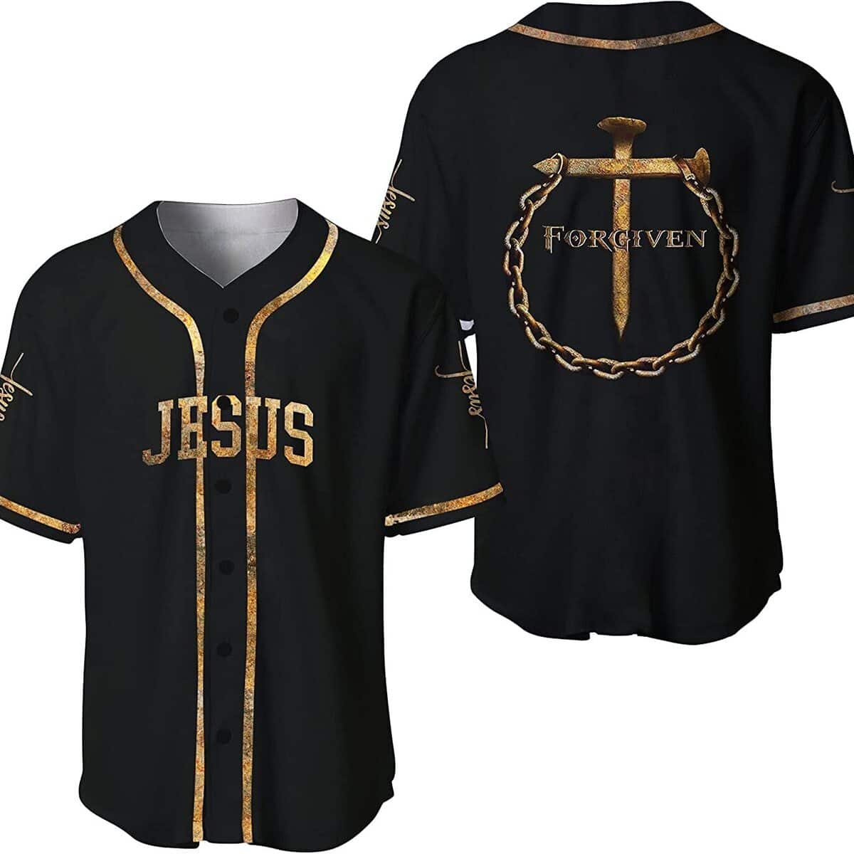 Jesus Baseball Jersey Forgiven Gift For Christian Friend Jesus Baseball Jersey Forgiven Gift For Christian Friend