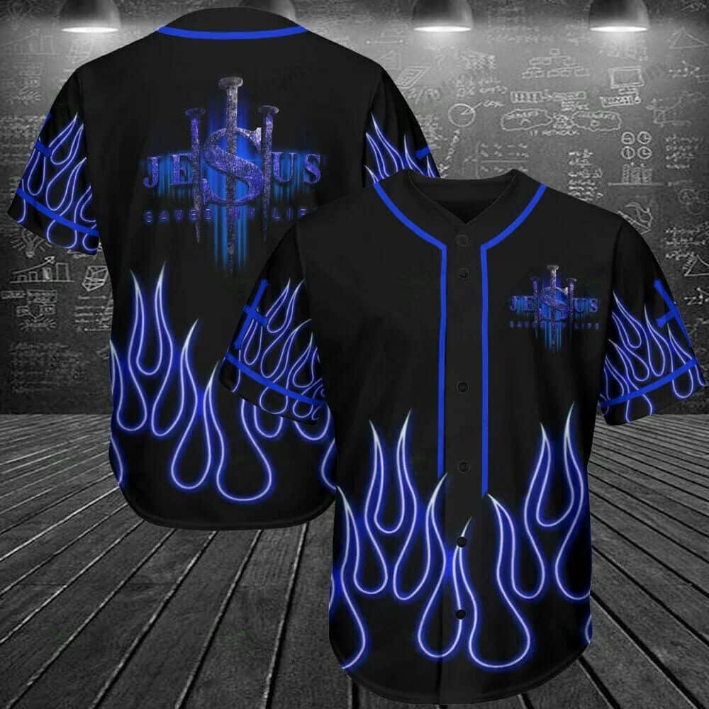 Jesus Saves My Life Baseball Jersey Christian Cross Jesus Saves My Life Baseball Jersey Christian Cross