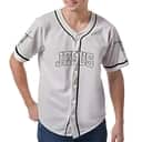 White Jesus Saved My Life Baseball Jersey Best Christian Gift White Jesus Saved My Life Baseball Jersey Best Christian Gift