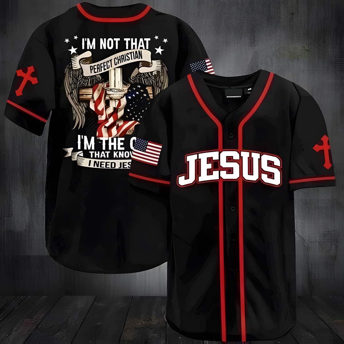 I Need Jesus Baseball Jersey I’m Not Perfect Christian I’m The One That Knows I Need Jesus Baseball Jersey I’m Not Perfect Christian I’m The One That Knows
