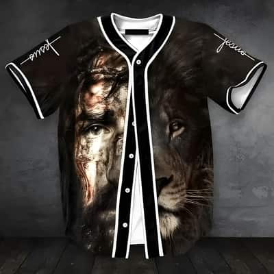 Lion Christian Jesus Baseball Jersey All Over Print