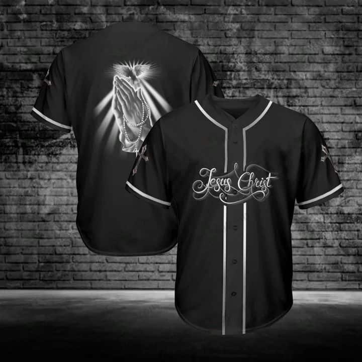 Jesus Christ Baseball Jersey Hand Saved My Life Jesus Christ Baseball Jersey Hand Saved My Life