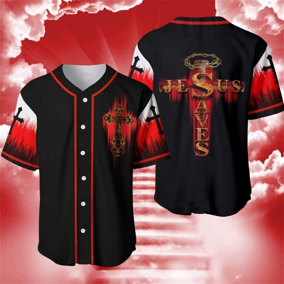Jesus Saves Baseball Jersey Christian Gift For Dad Jesus Saves Baseball Jersey Christian Gift For Dad
