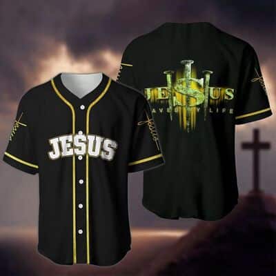Jesus Saved My Life Baseball Jersey Best Christian Gift