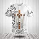 I Love Jesus Baseball Jersey Flower Pattern Best Christian Gift