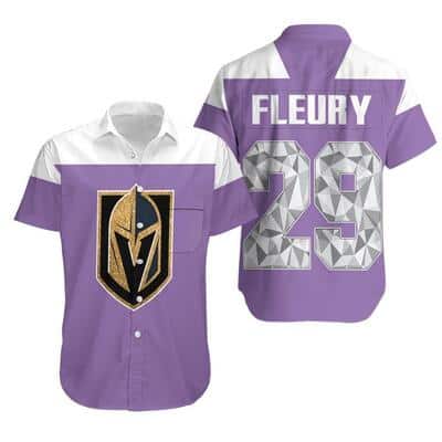 NHL Vegas Golden Knights Hawaiian Shirt Marc-Andre Fleury 29 NHL Vegas Golden Knights Hawaiian Shirt Marc-Andre Fleury 29