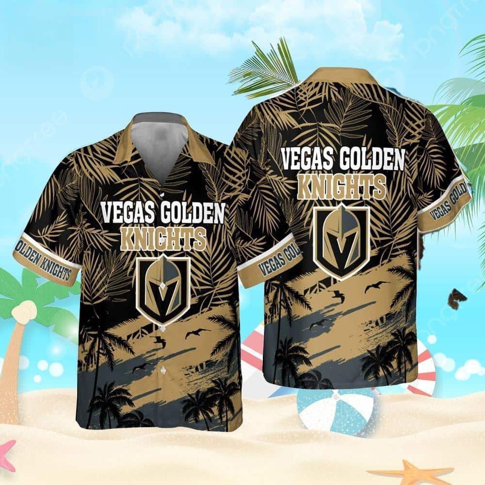 NHL Vegas Golden Knights Hawaiian Shirt Hockey Gift For Dad NHL Vegas Golden Knights Hawaiian Shirt Hockey Gift For Dad