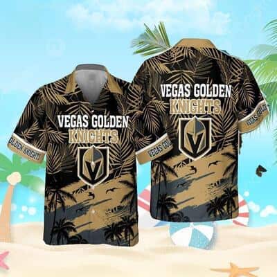 NHL Vegas Golden Knights Hawaiian Shirt Hockey Gift For Dad NHL Vegas Golden Knights Hawaiian Shirt Hockey Gift For Dad
