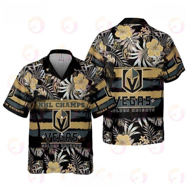 NHL Champs Vegas Golden Knights Hawaiian Shirt Gift For Hockey Fans NHL Champs Vegas Golden Knights Hawaiian Shirt Gift For Hockey Fans